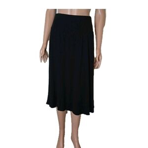 Serra Skirt Black Womens  szL spandex  Pleated High-Waist Rubber Waist pre-owned